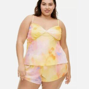 NWT Satin Cami and Shorts Sunset Pajama Set - DVF for Target